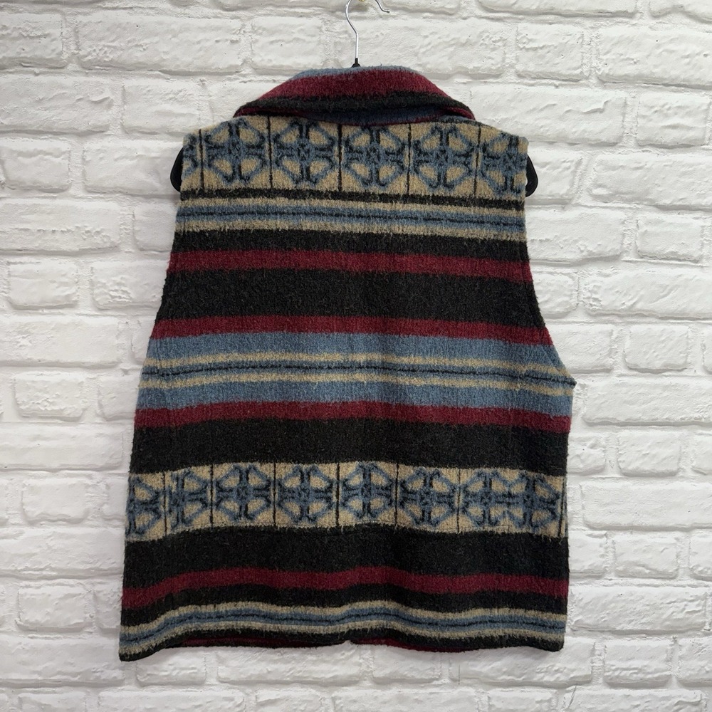 VTG Bear Ridge Outfitters Wool Rustic Western Aztec Vest Jacket Sz XL Cabincore - Picture 3 of 13
